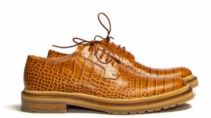 Dries van Noten Structure Rust Derby schoenen